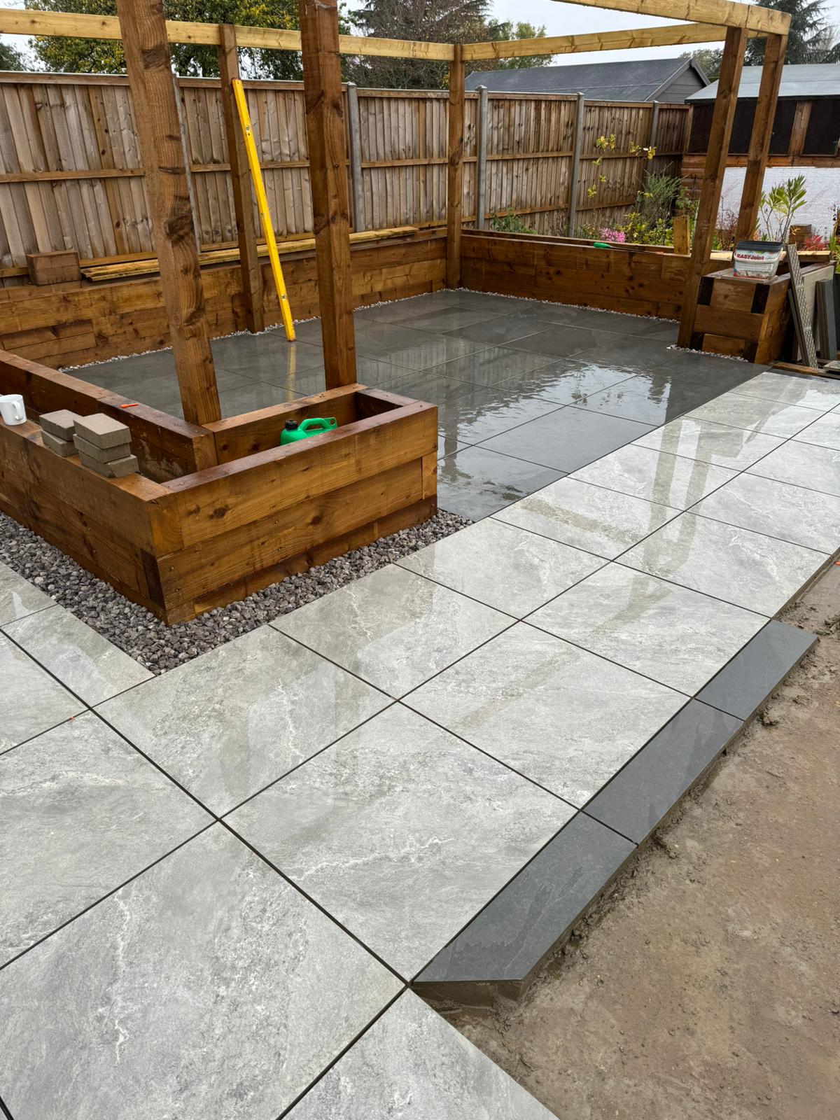 Complete Garden Transformation with Pergola